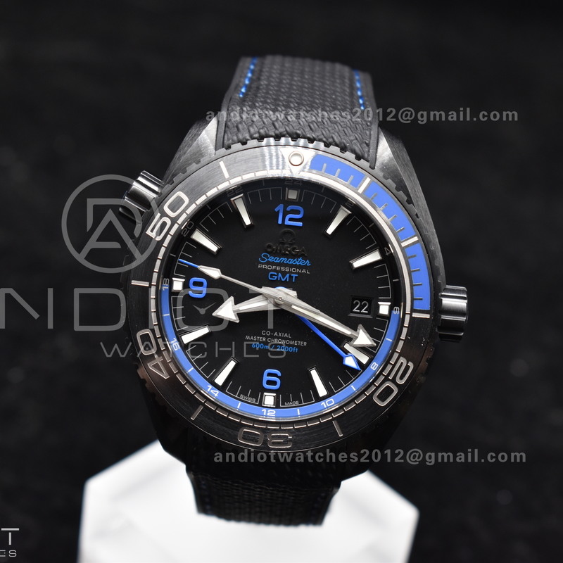 Planet Ocean 45.5mm Deep Black Blue Real Ceramic VSF 1:1 Best Edition on Black Nylon Strap A8906 Super Clone